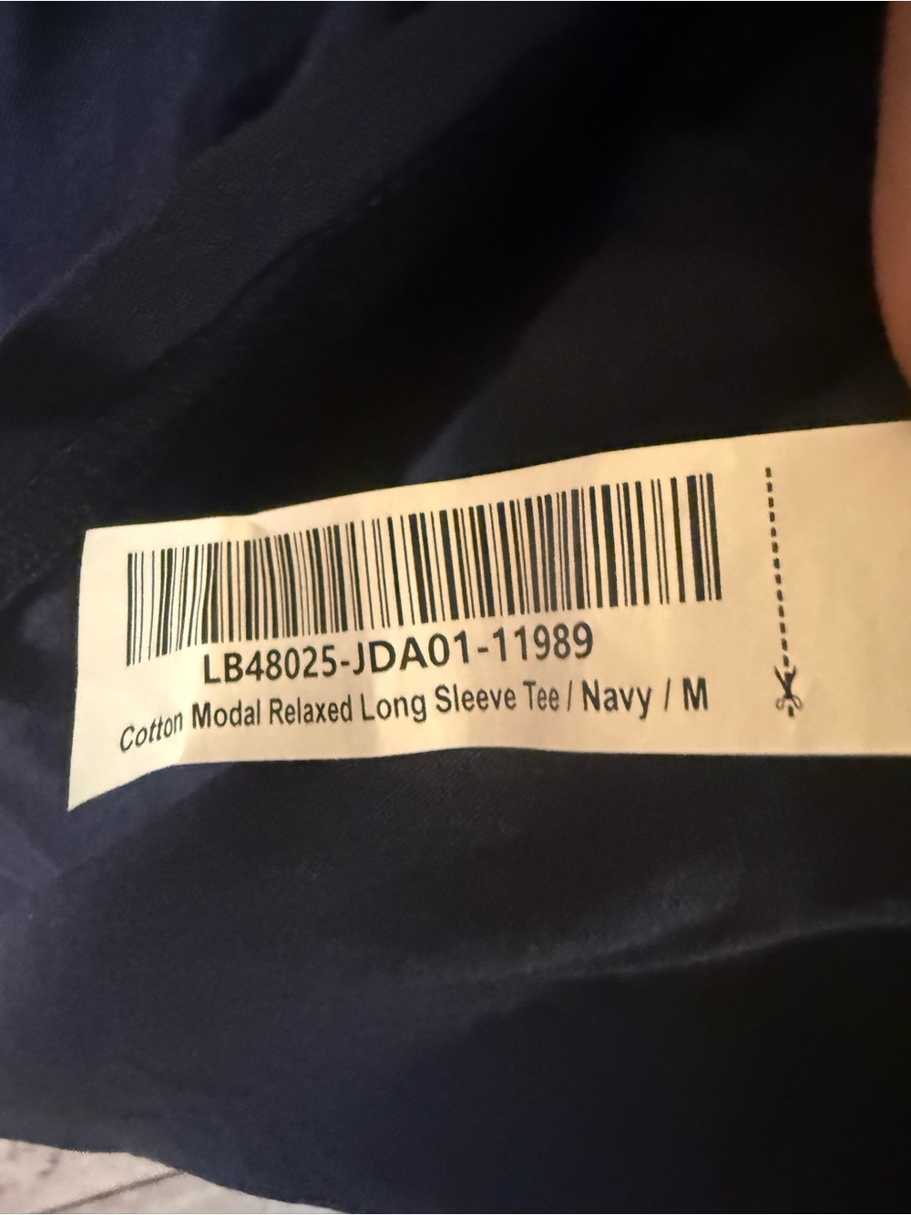 Quince Cotton Modal Relaxed Long Sleeve Womens M Navy Blue Basic Casual - Picture 4 of 5